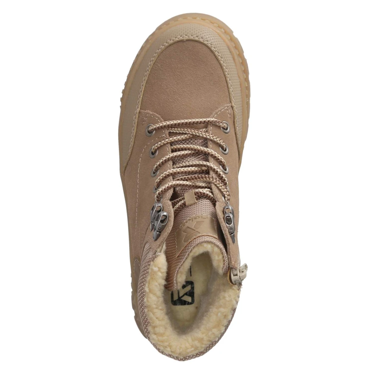 Schnürstiefeletten - beige