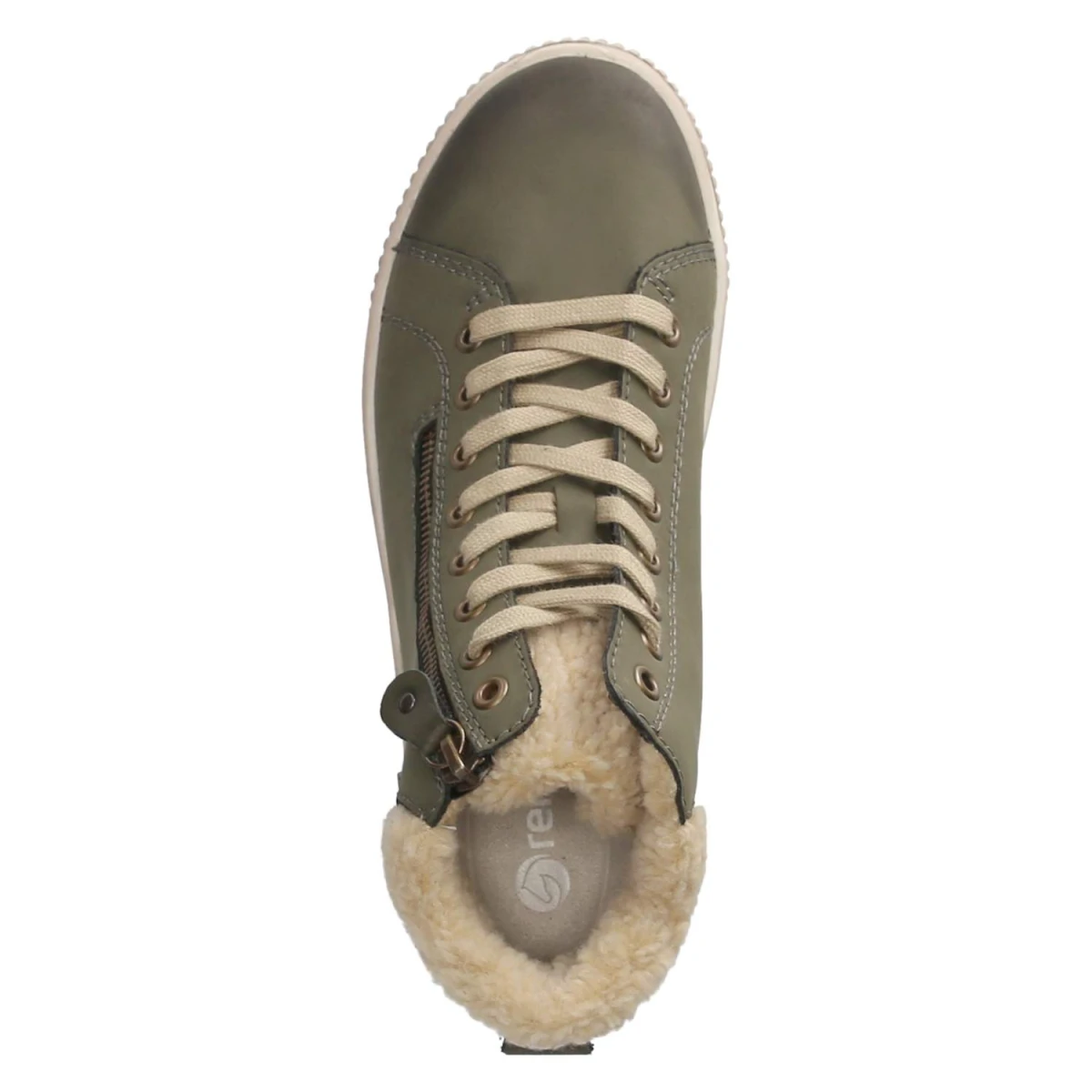 Schnürstiefeletten - grün kombi