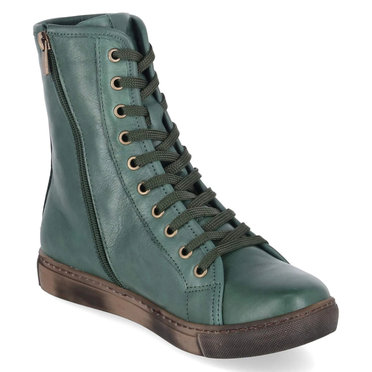 Schnüstiefeletten - tanne