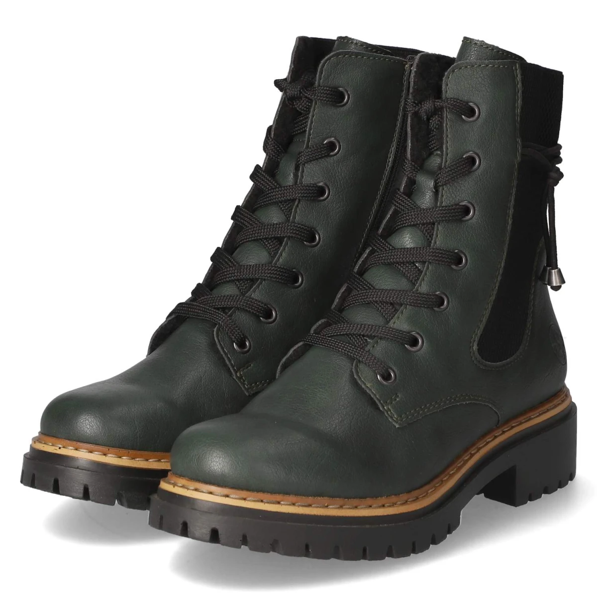 Schnürstiefeletten - grün