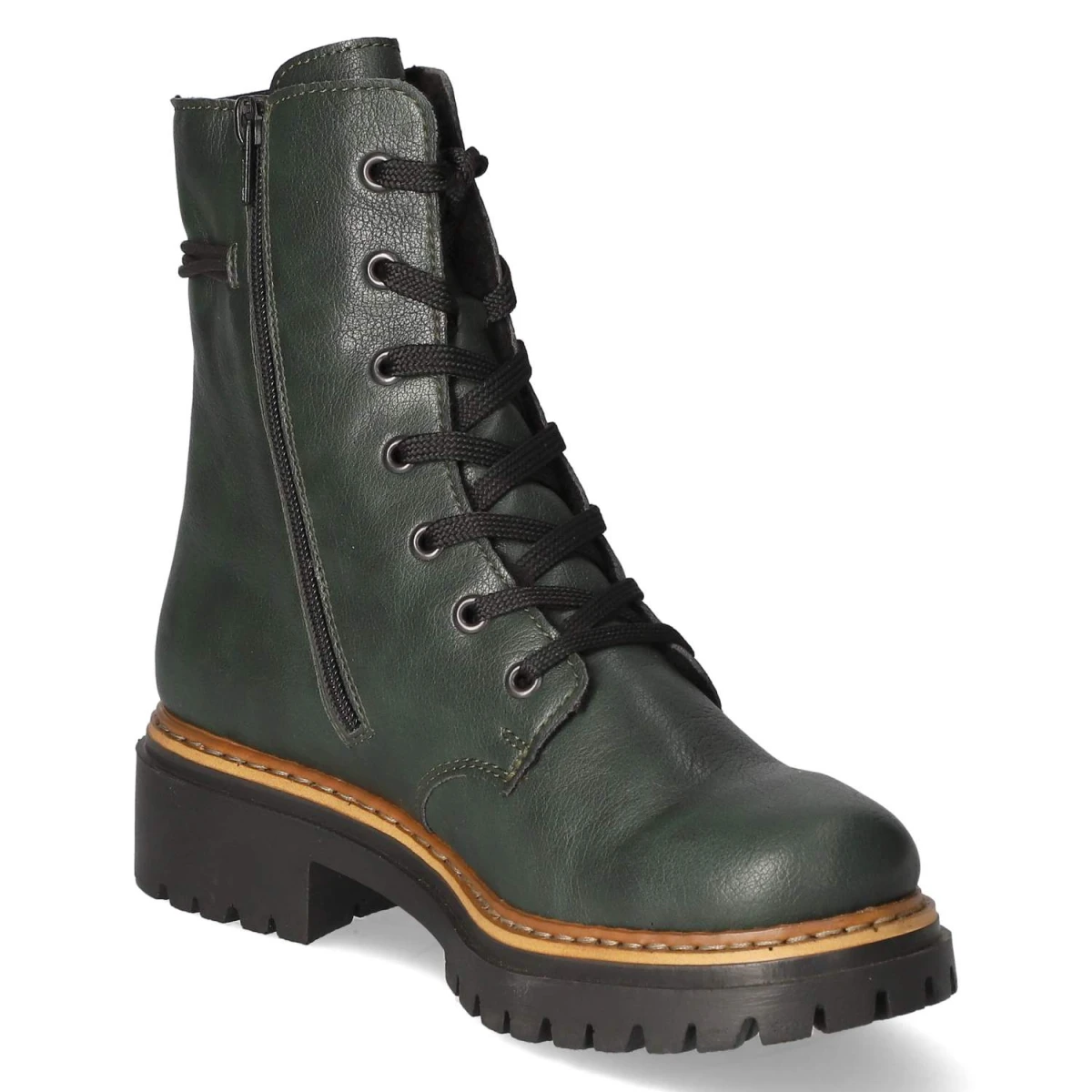 Schnürstiefeletten - grün