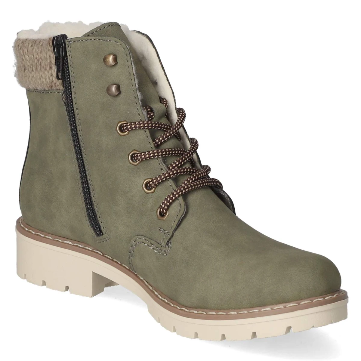 Schnürstiefeletten - grün