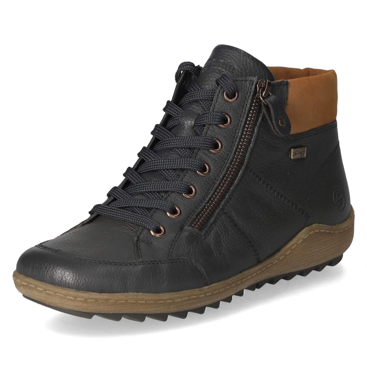 Schnürstiefeletten - pazifikblau/reh/navy