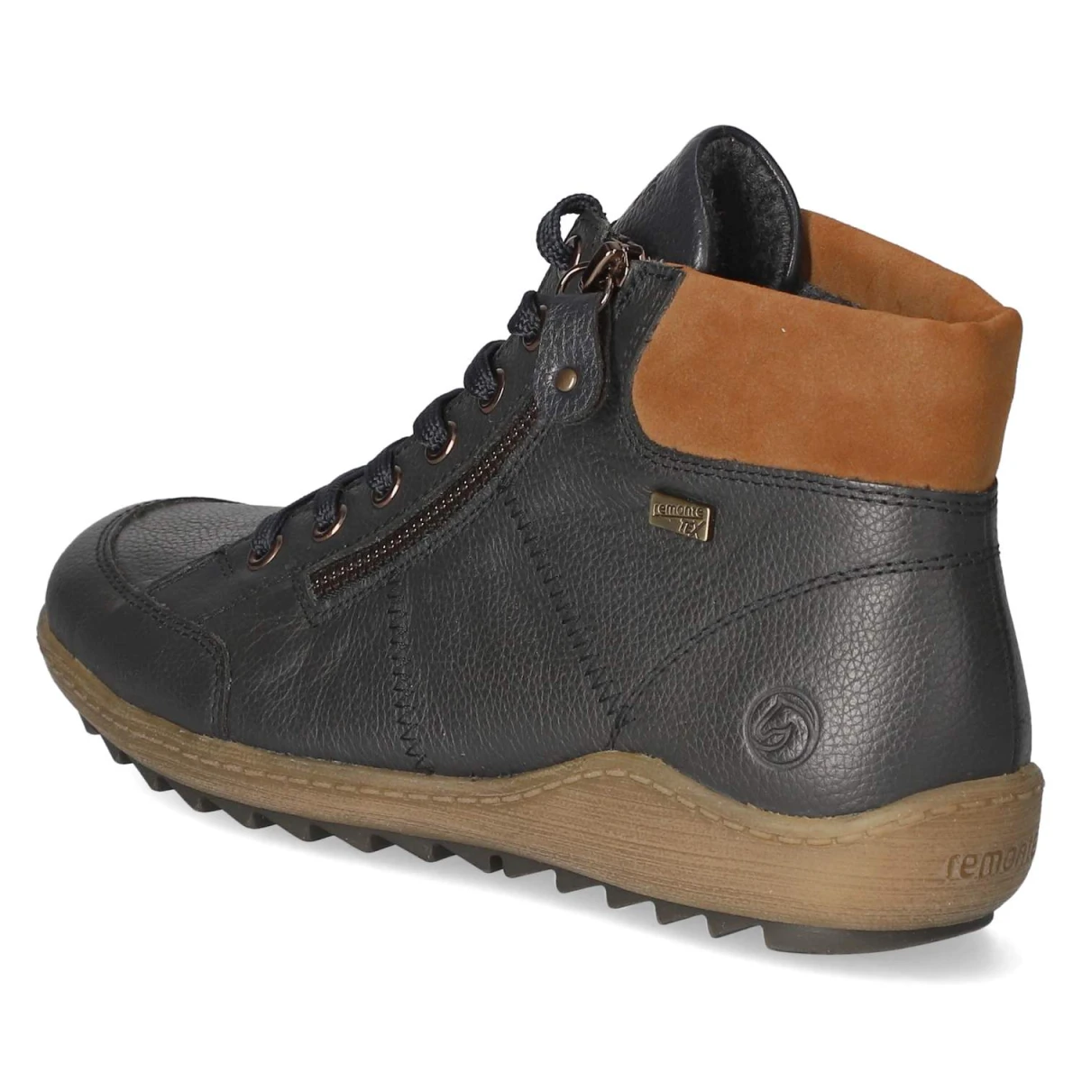 Schnürstiefeletten - pazifikblau/reh/navy