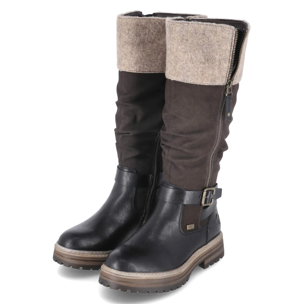 Stiefel - schwarz kombi