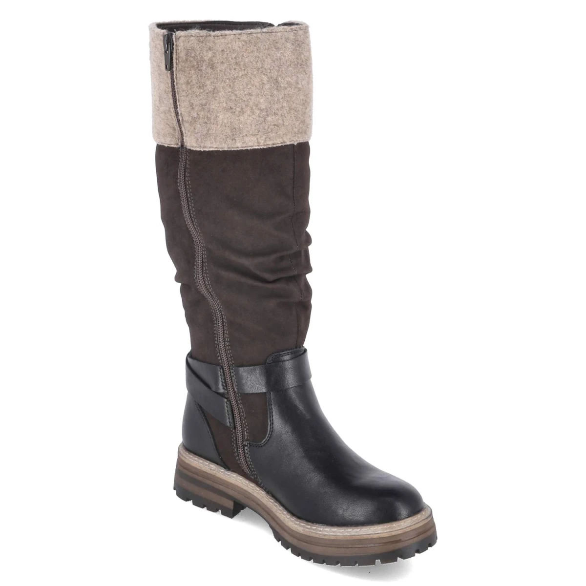 Stiefel - schwarz kombi