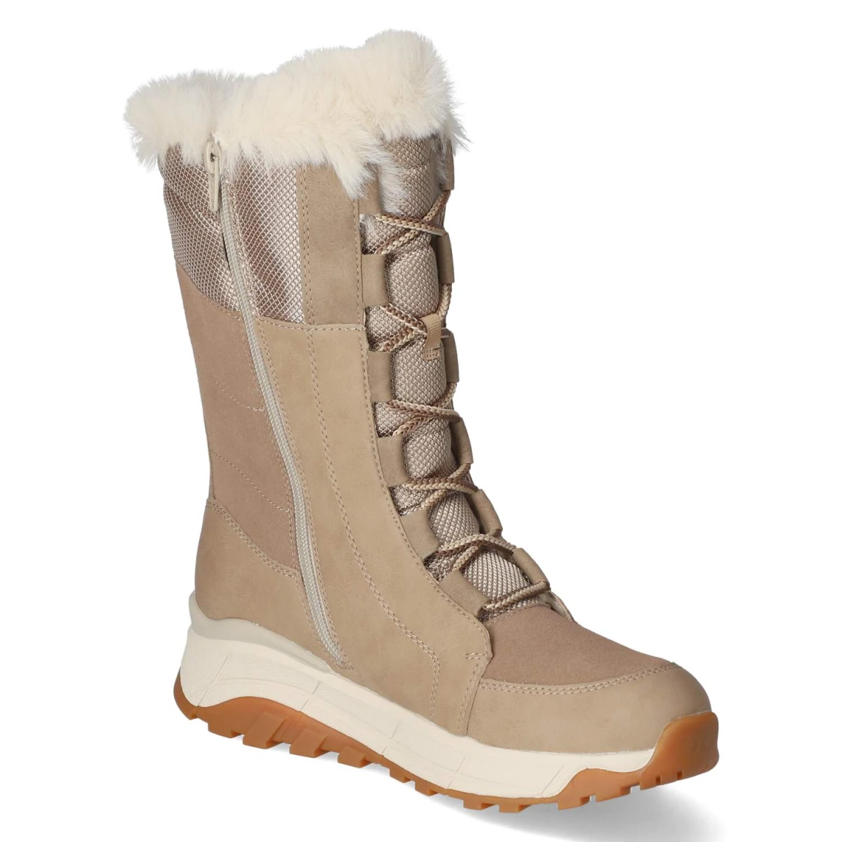 Schnürstiefel - beige