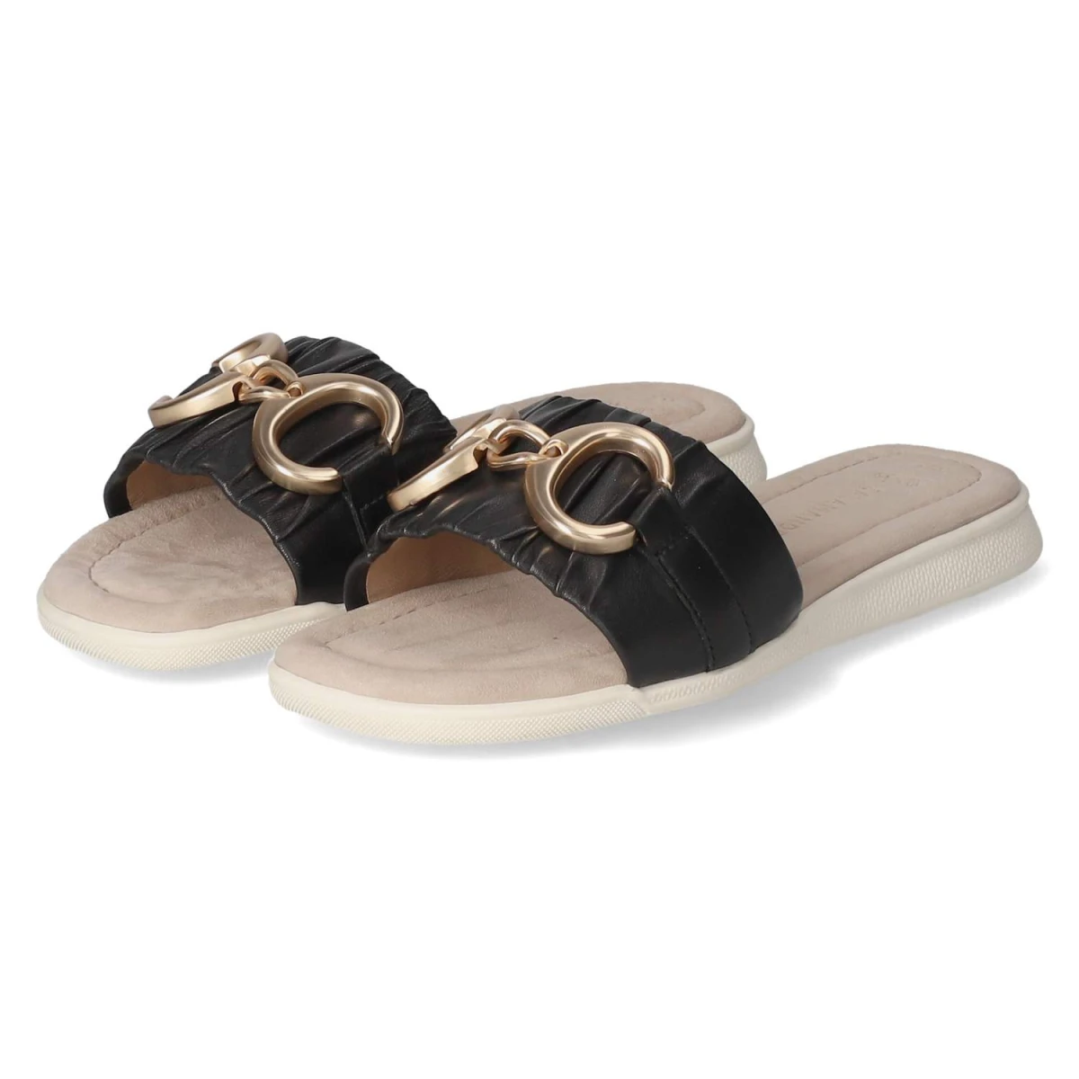 Pantoletten - black / taupe