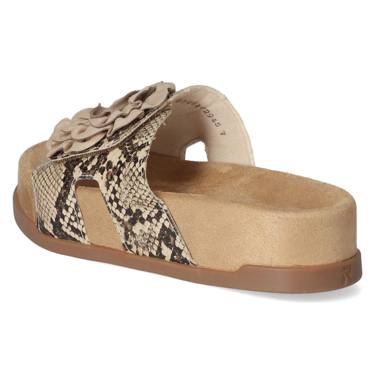 Pantoletten - beige kombi