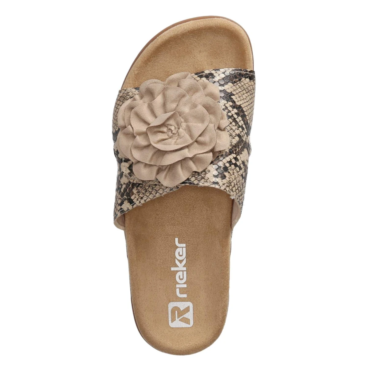 Pantoletten - beige kombi