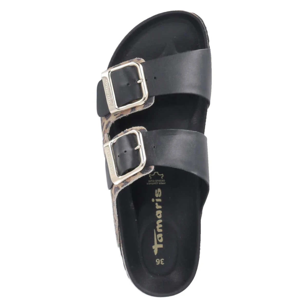 Pantoletten - black/leopard