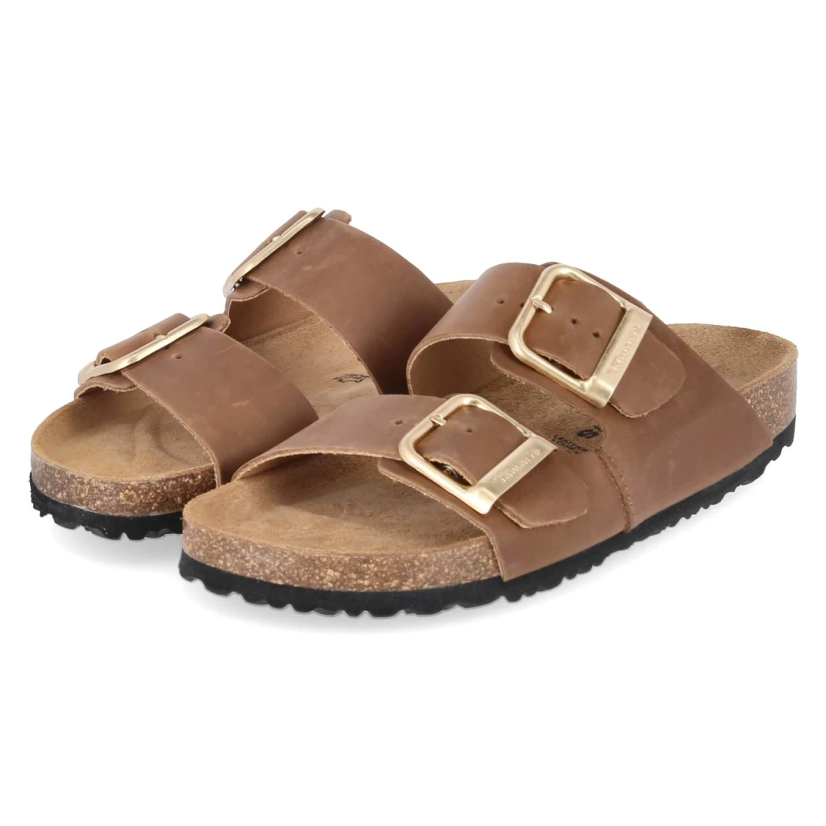 Pantoletten - COGNAC PULL-UP