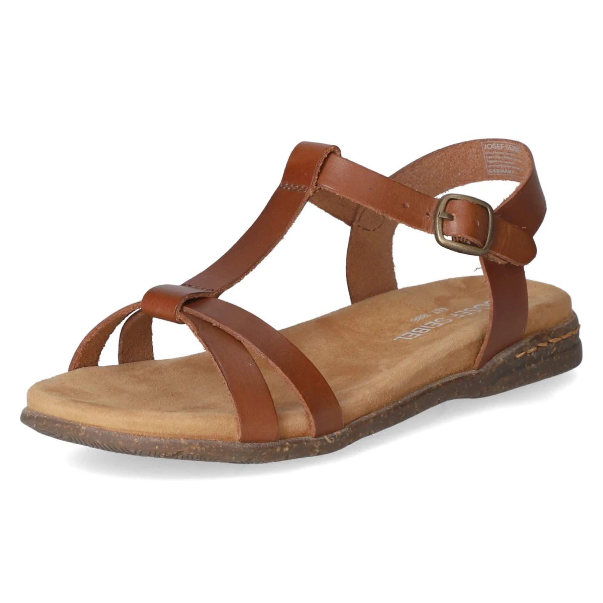 T-Steg-Sandalen FABRICIA 01 - cognac