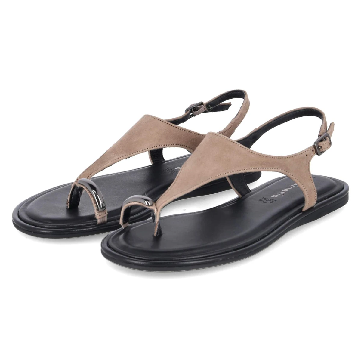 Zehentrenner-Sandalen - taupe