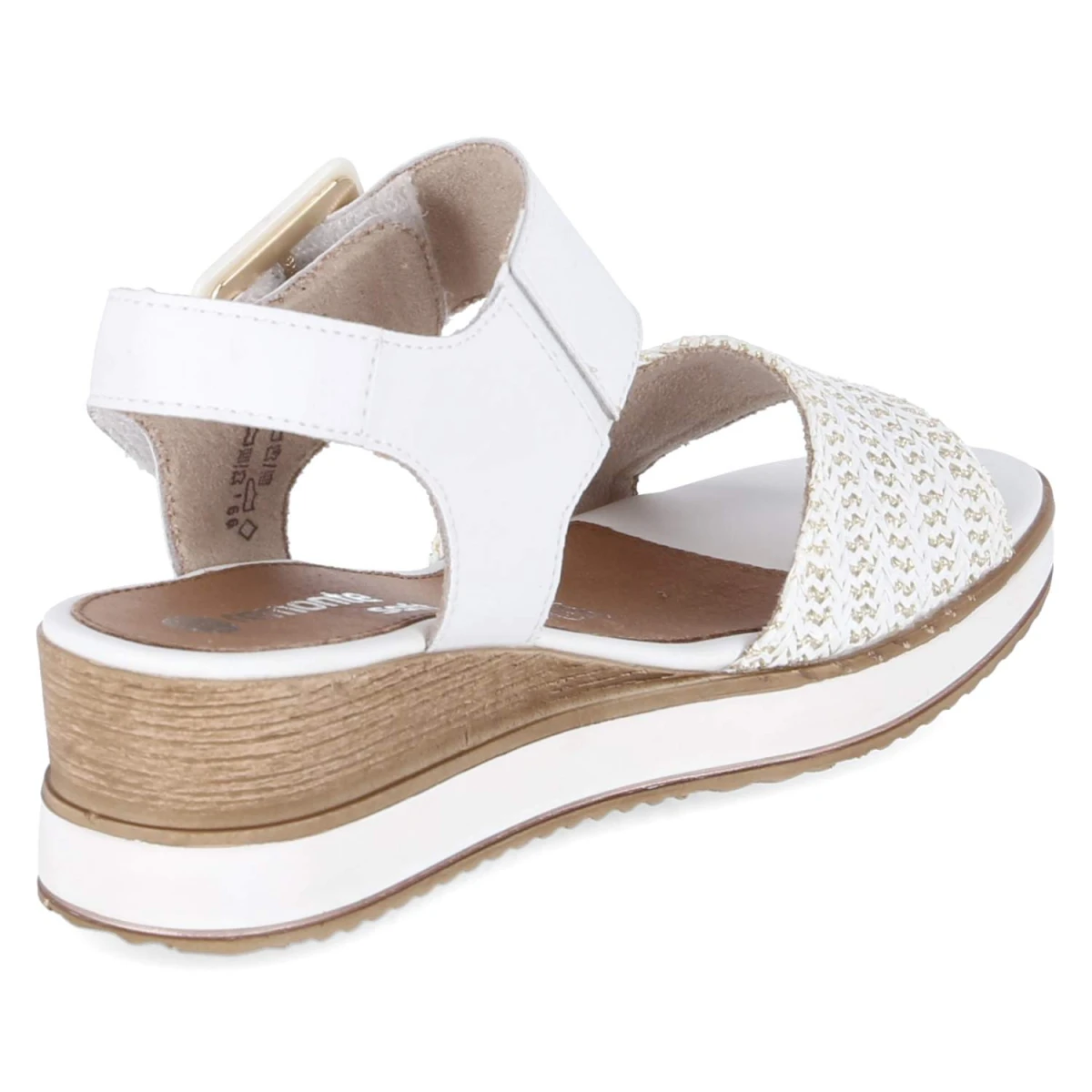 Keilsandalen - weiss-gold/weiss