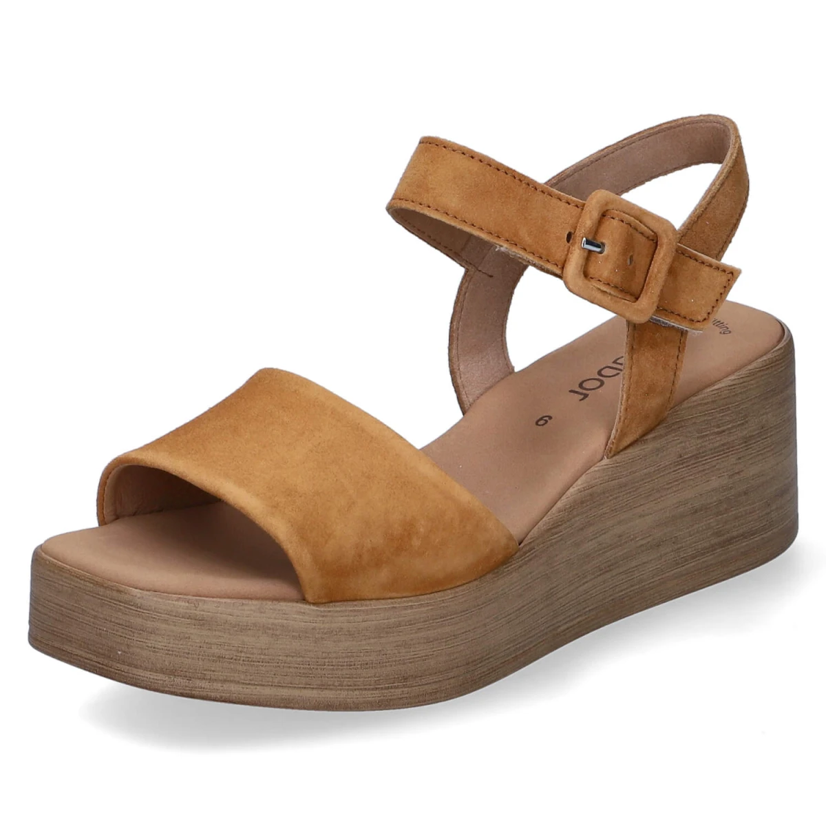 Keilsandaletten - cognac (holz)