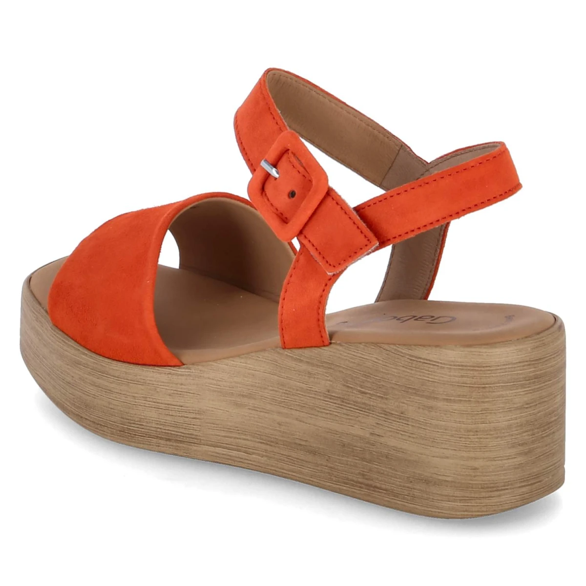 Keilsandaletten - pumpkin (holz)
