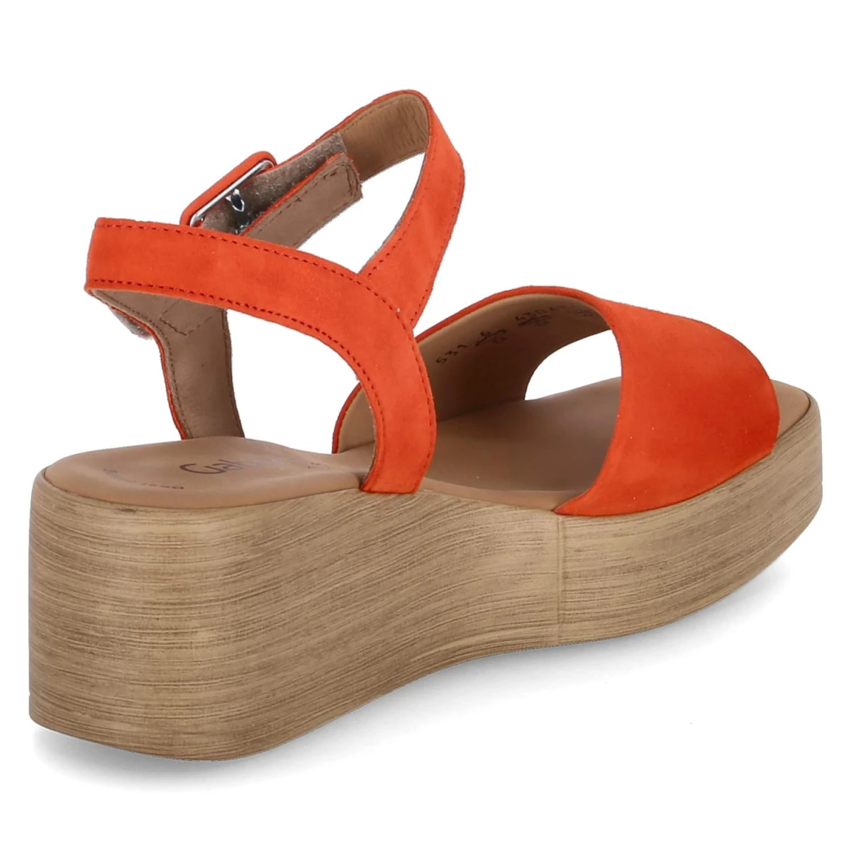 Keilsandaletten - pumpkin (holz)