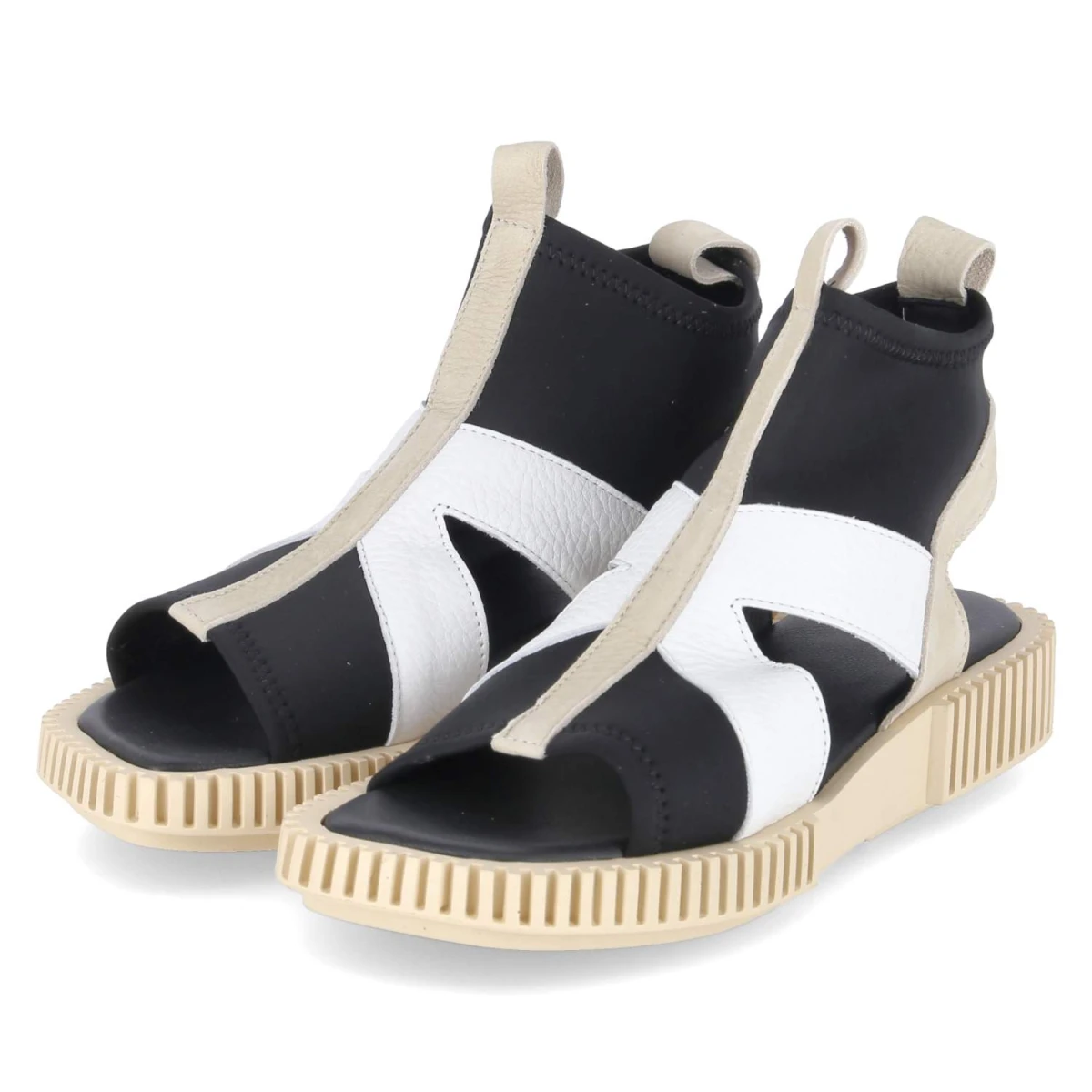 Schaftsandale IXOEKE - NOIR FAIENCE BLANC