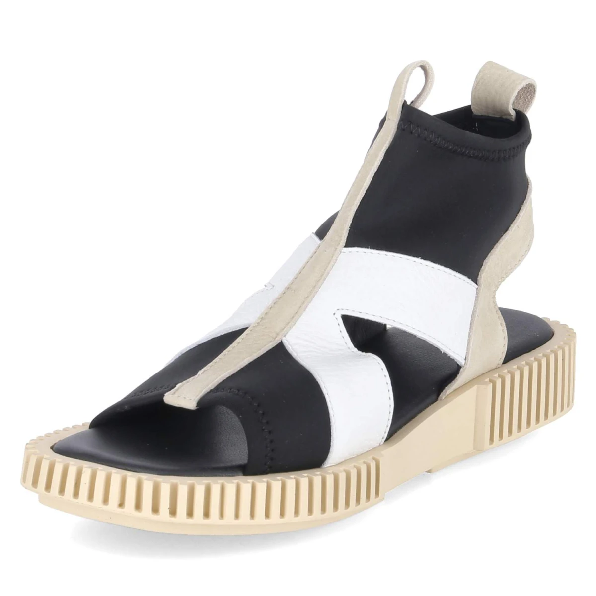 Schaftsandale IXOEKE - NOIR FAIENCE BLANC