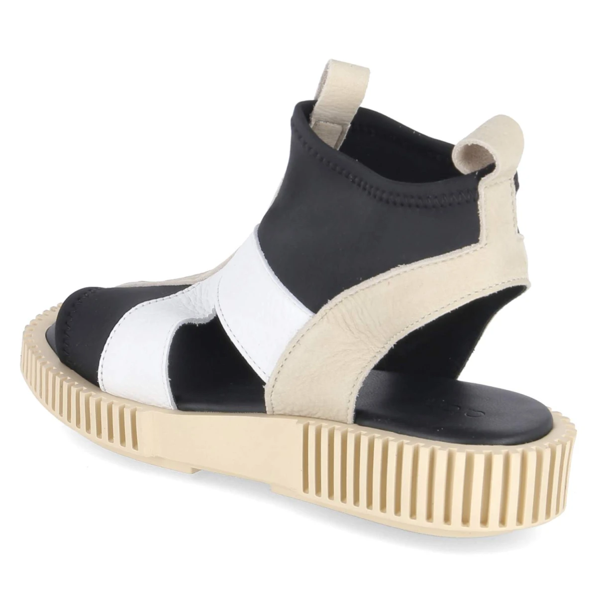 Schaftsandale IXOEKE - NOIR FAIENCE BLANC