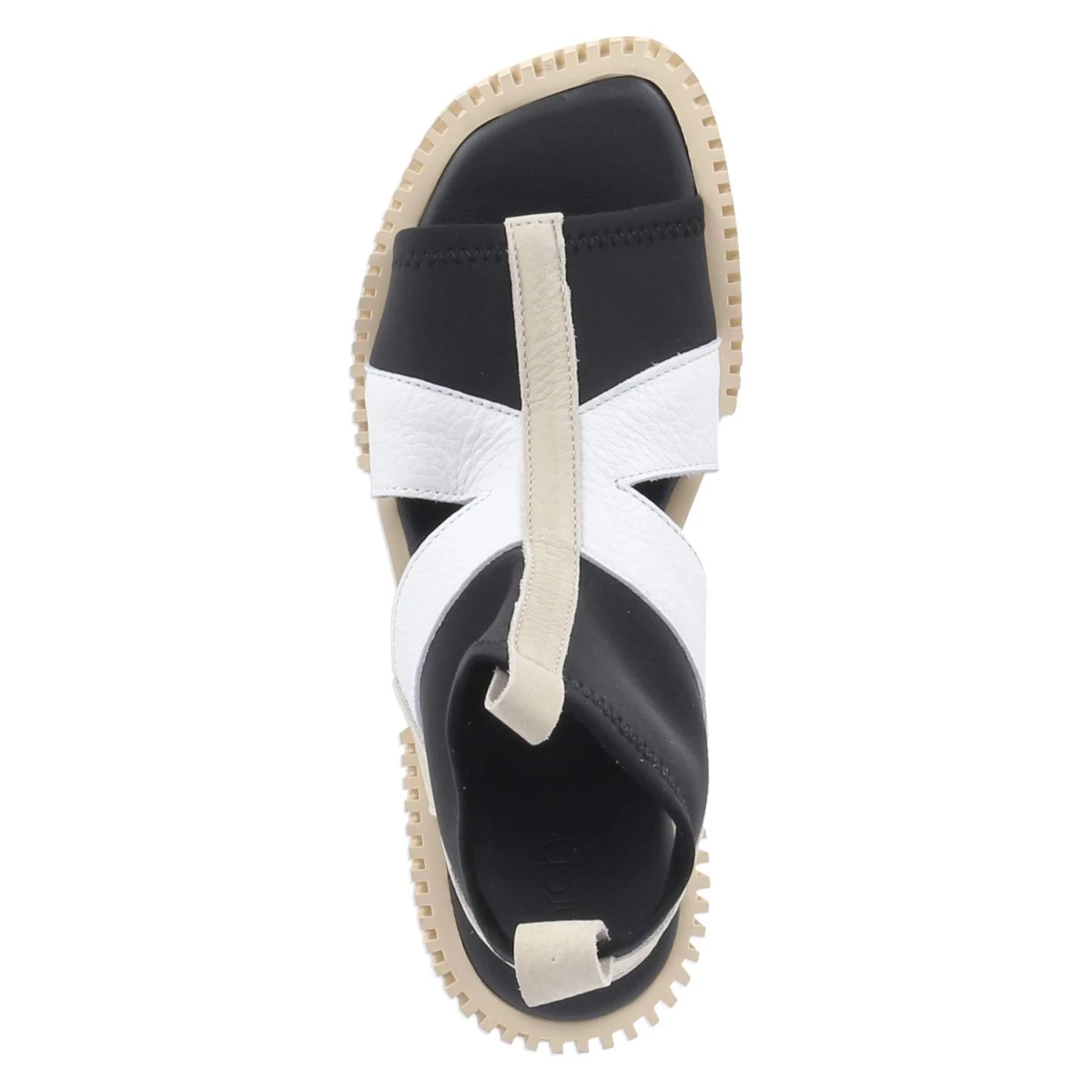 Schaftsandale IXOEKE - NOIR FAIENCE BLANC