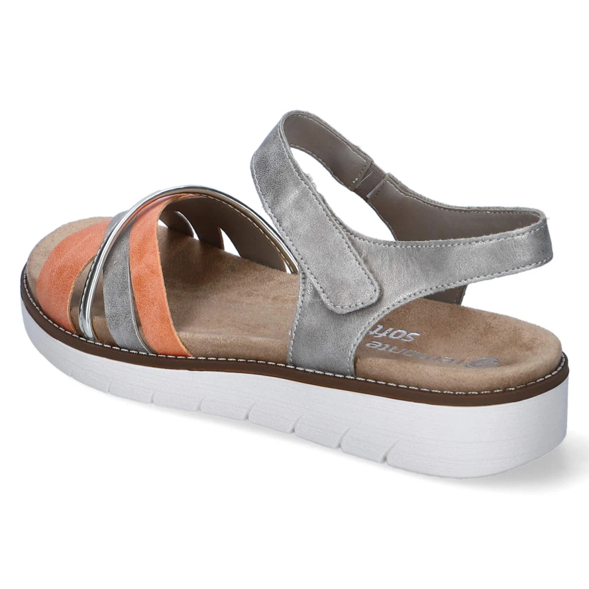 Sandalen - orange/gold/perle