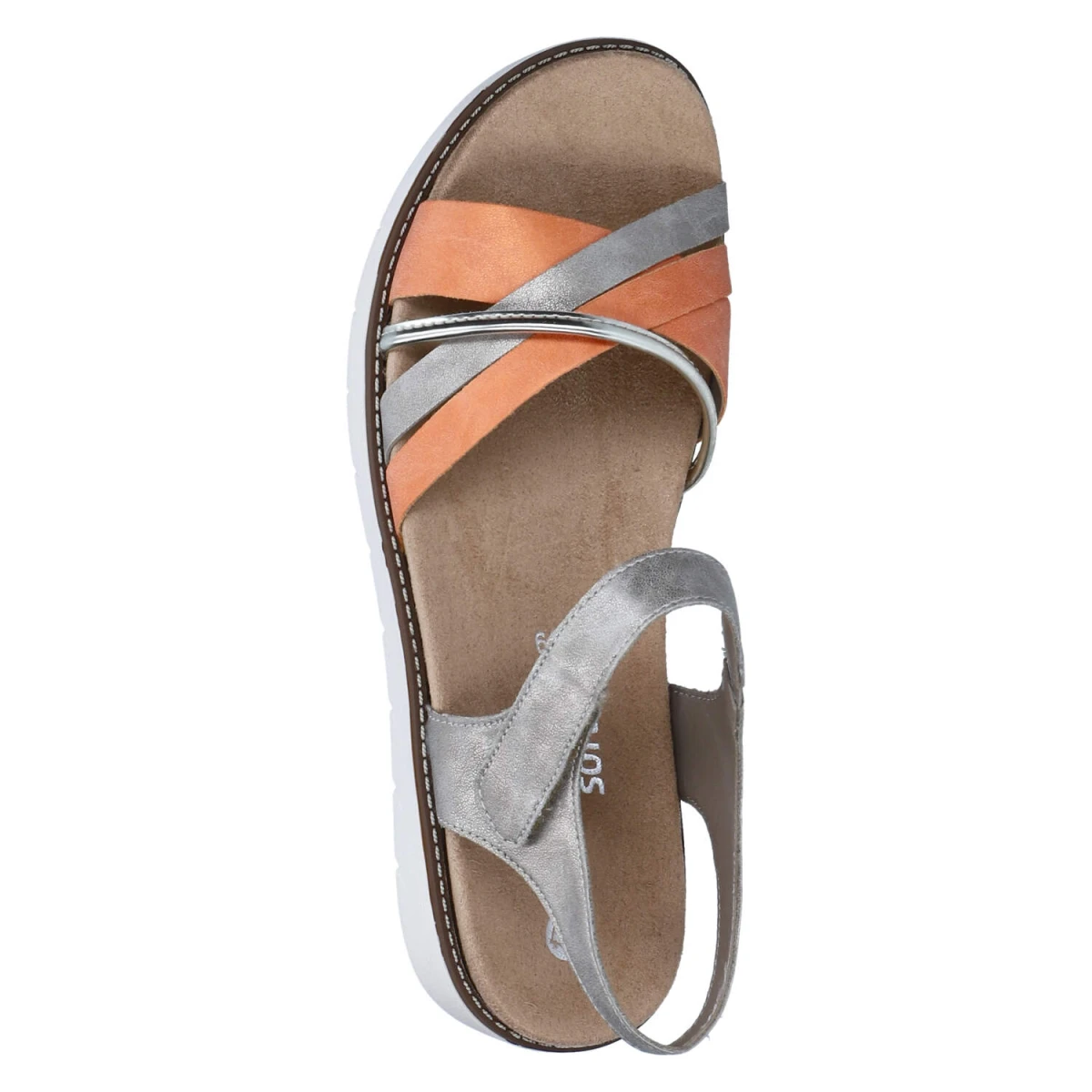 Sandalen - orange/gold/perle