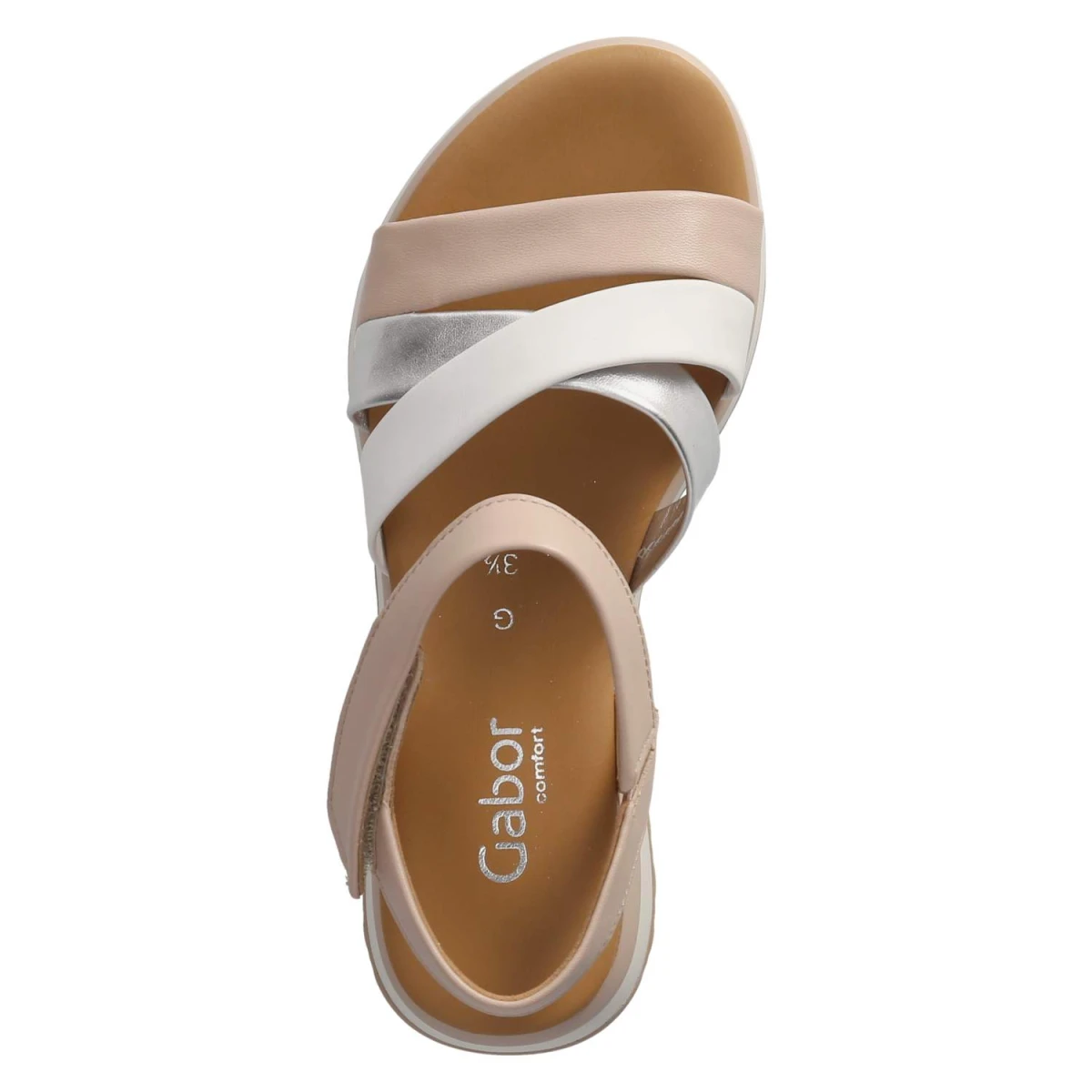 Sandalen - newrose/silb/weiss