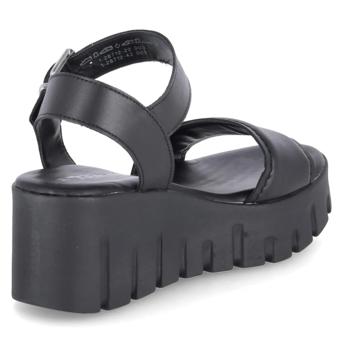 Plateau-Sandalen - BLACK LEATHER