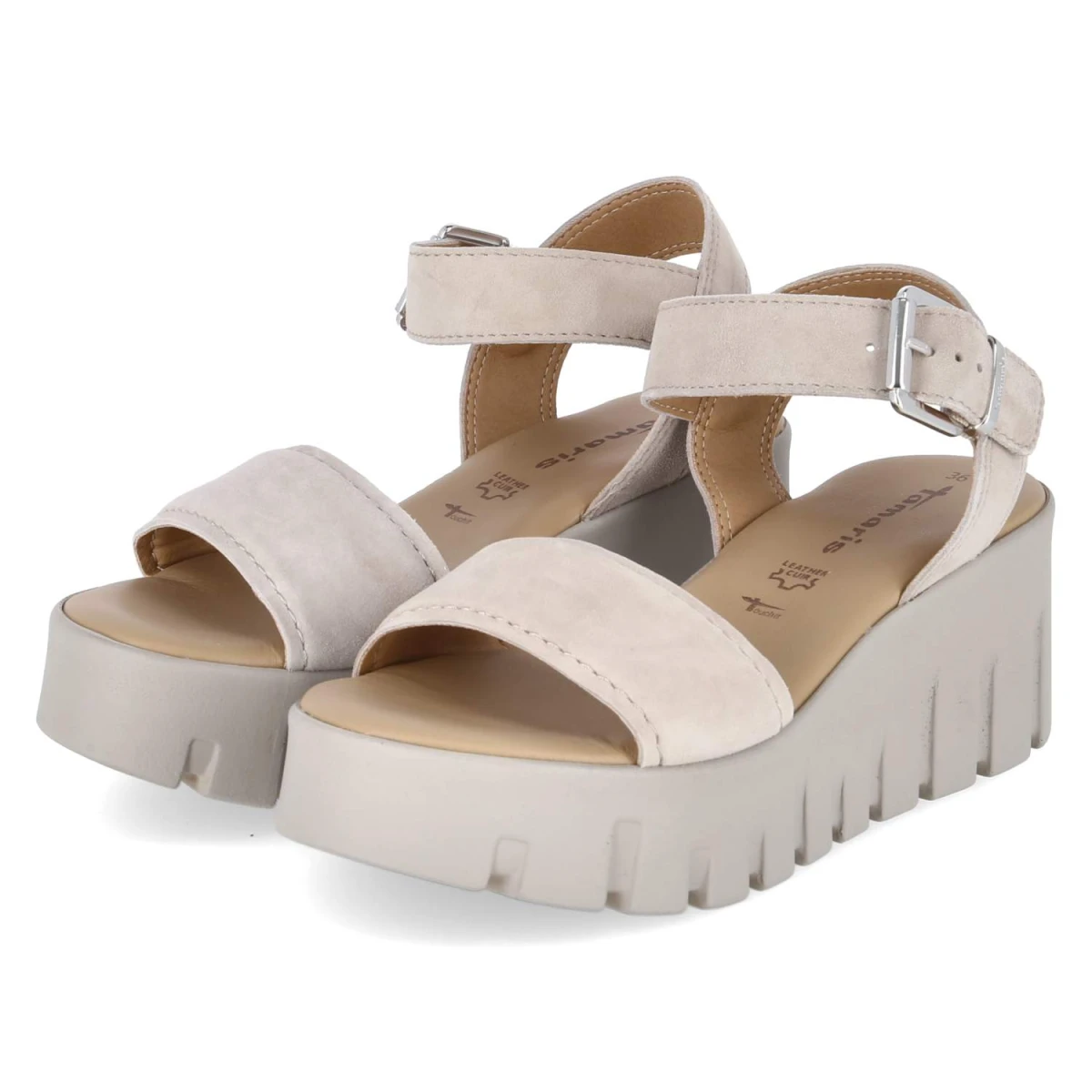 Plateausandalen - TAUPE SUEDE