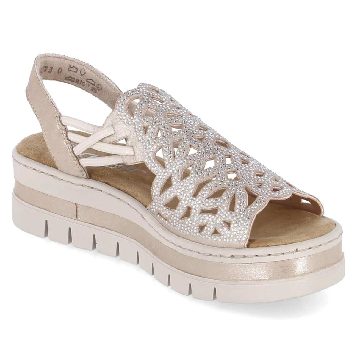 Plateau-Sandalen - beige