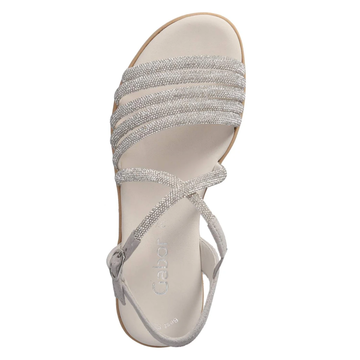 Sandaletten - silber/light grey