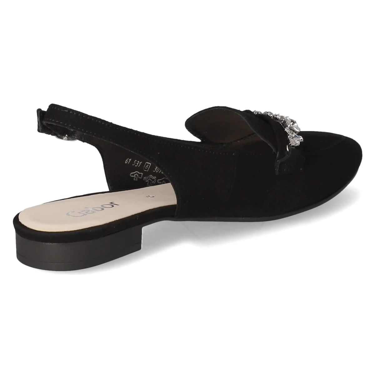 Slingballerinas - schwarz (Kristall)