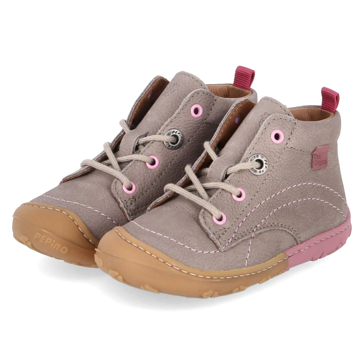 Schnürschuhe JUBY - kies/rosa