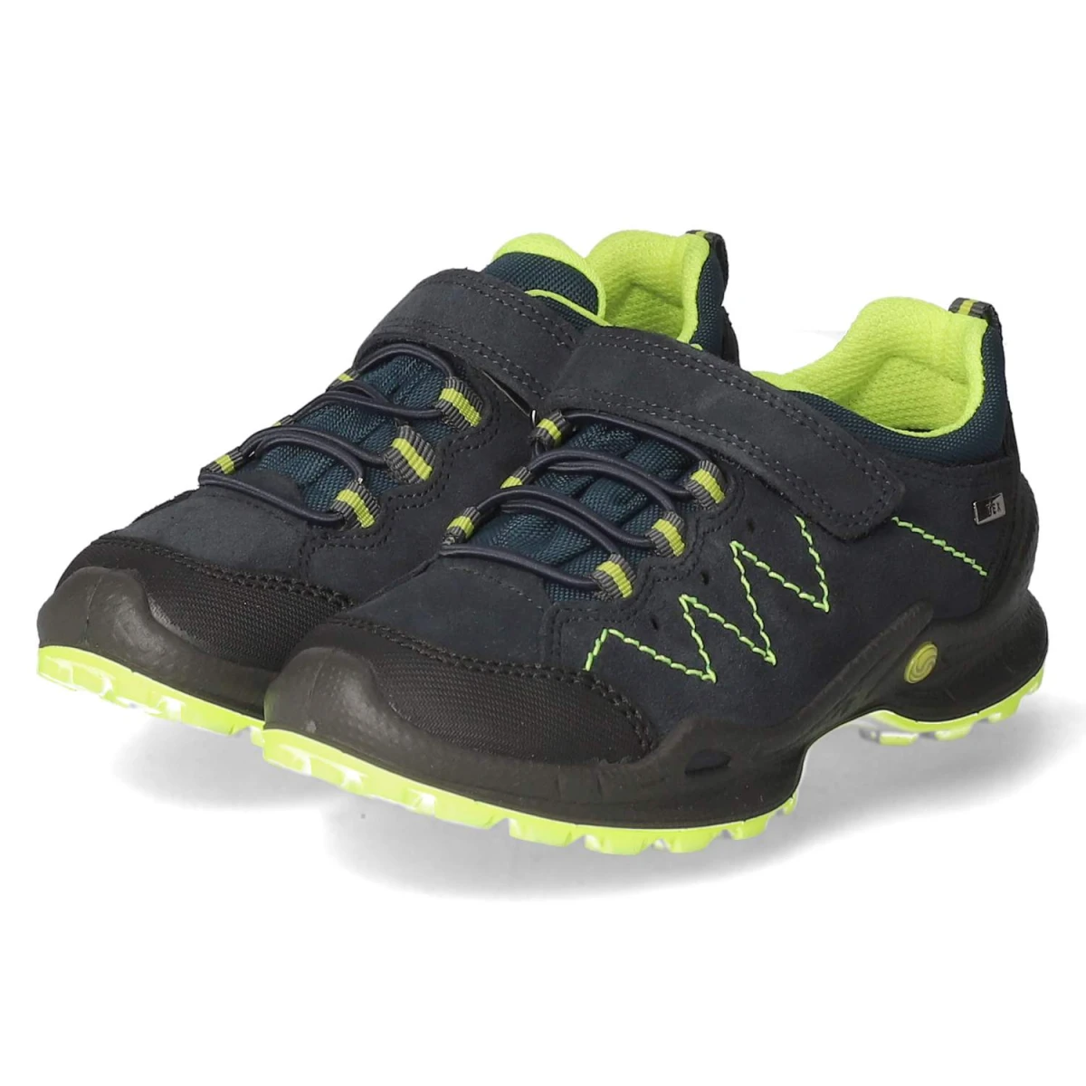 Schnürhalbschuhe - navy/gelb