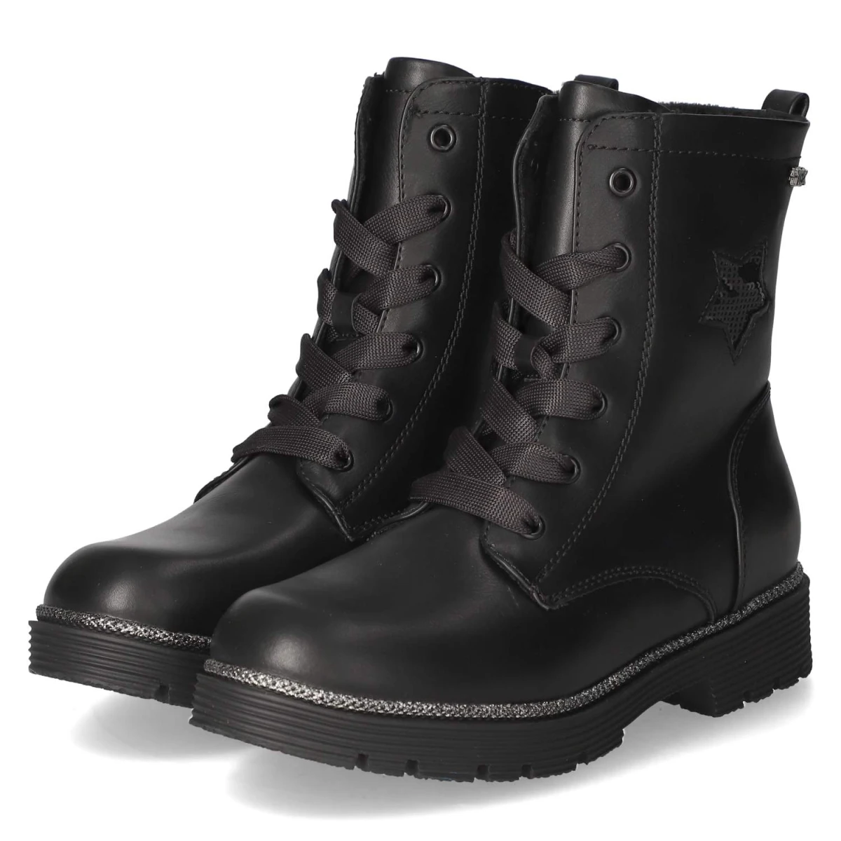 Schnürstiefeletten - Black