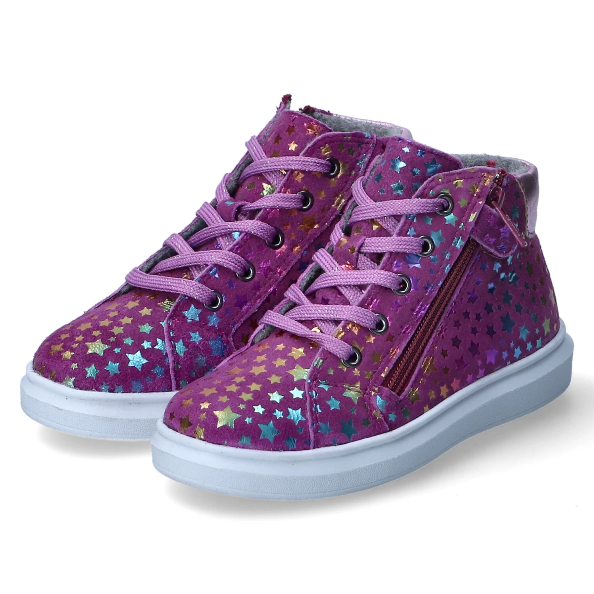 Schnürstiefeletten - magenta/candy