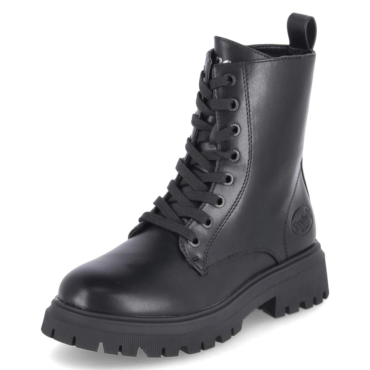 Schnürstiefeletten - schwarz