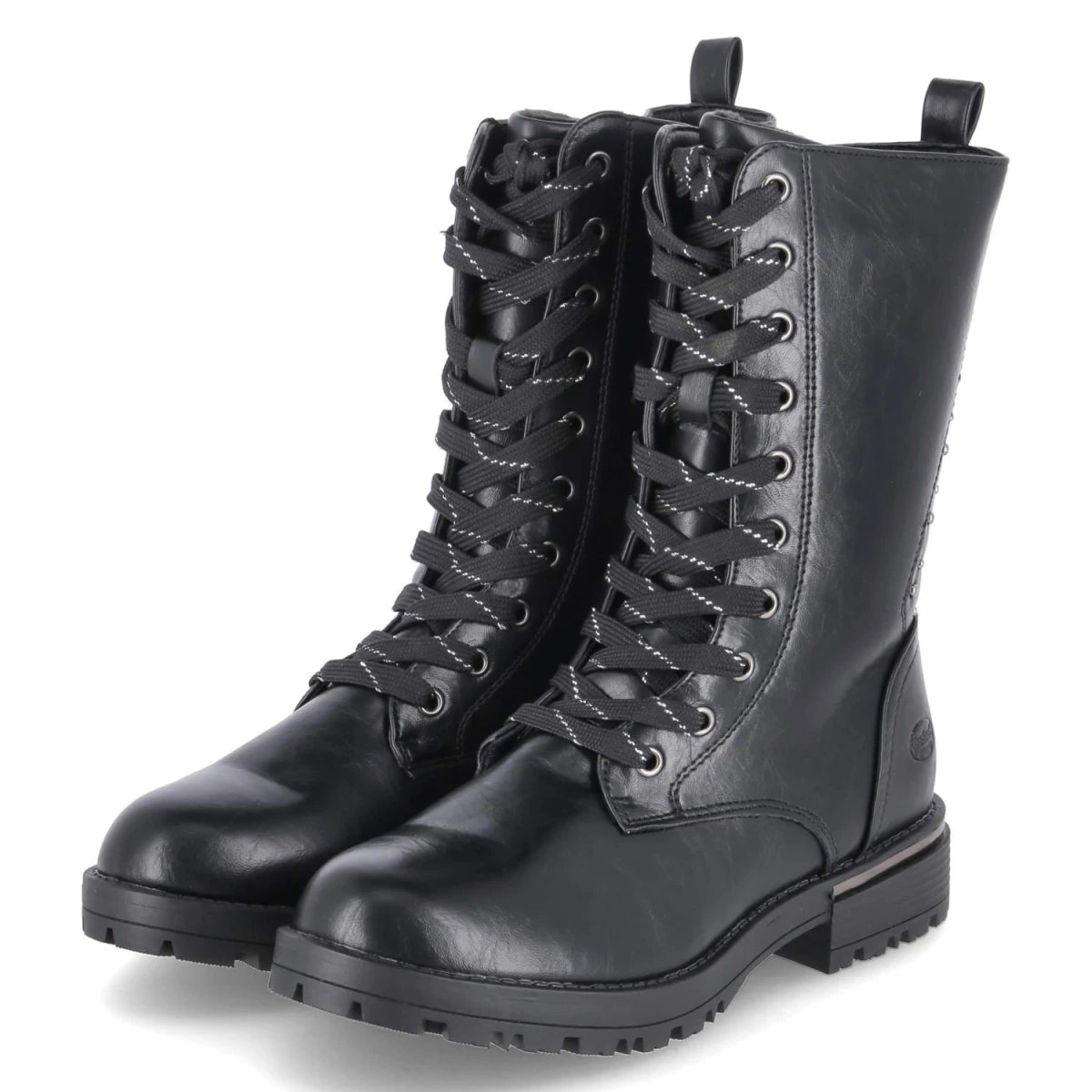 Schnürstiefeletten - SCHWARZ/SILBER