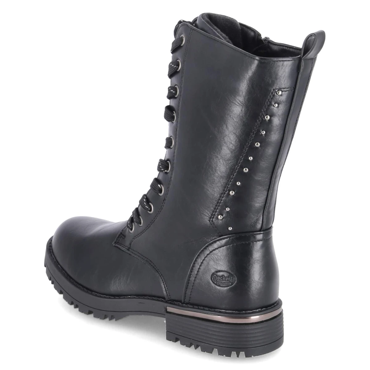 Schnürstiefeletten - SCHWARZ/SILBER