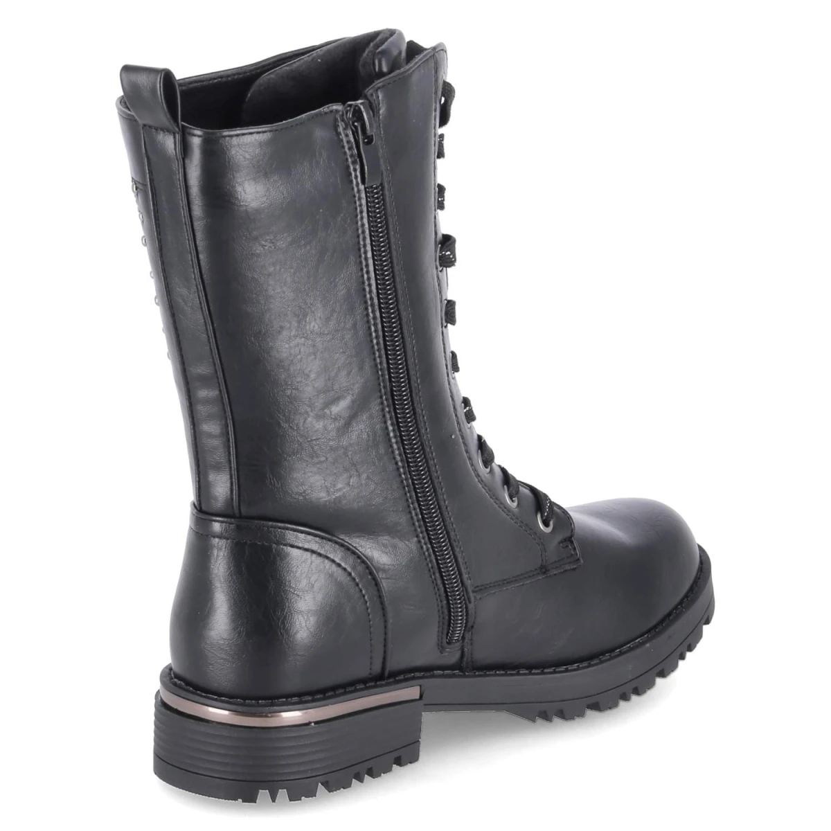 Schnürstiefeletten - SCHWARZ/SILBER