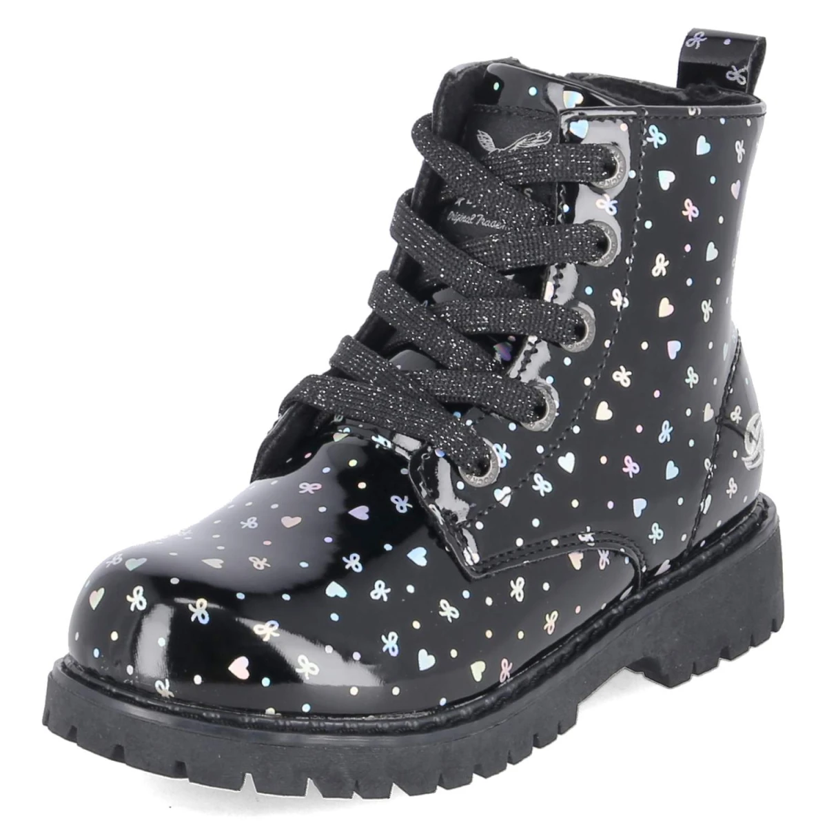 Schnürboots - SCHWARZ/SILBER