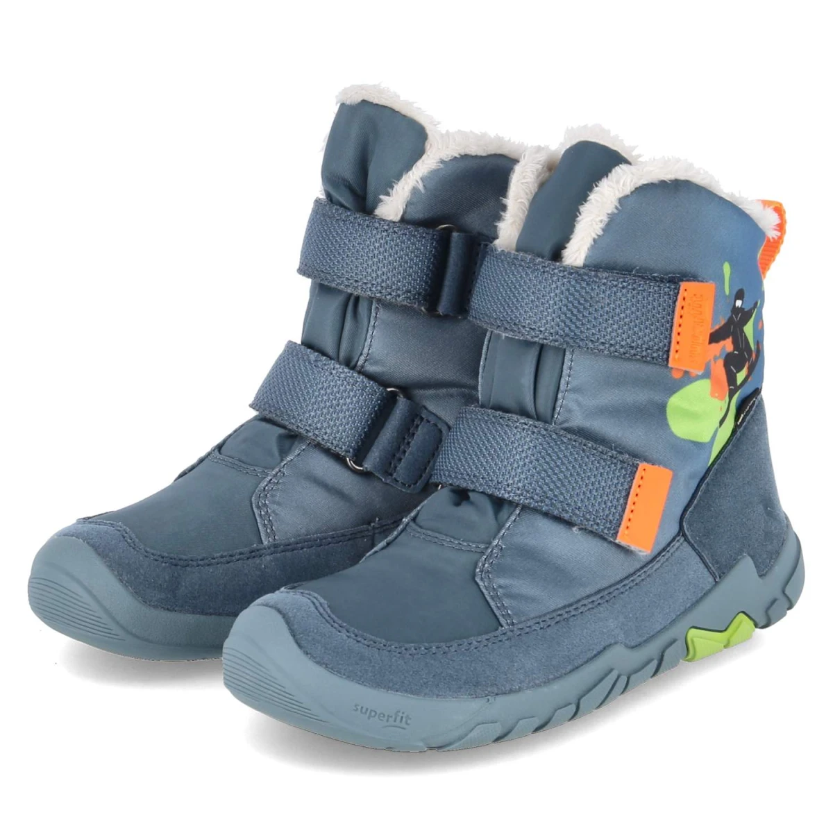 Snowboots TRACE - blau/orange