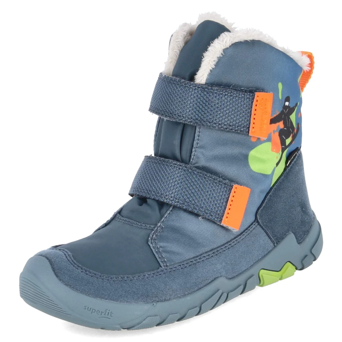 Snowboots TRACE - blau/orange