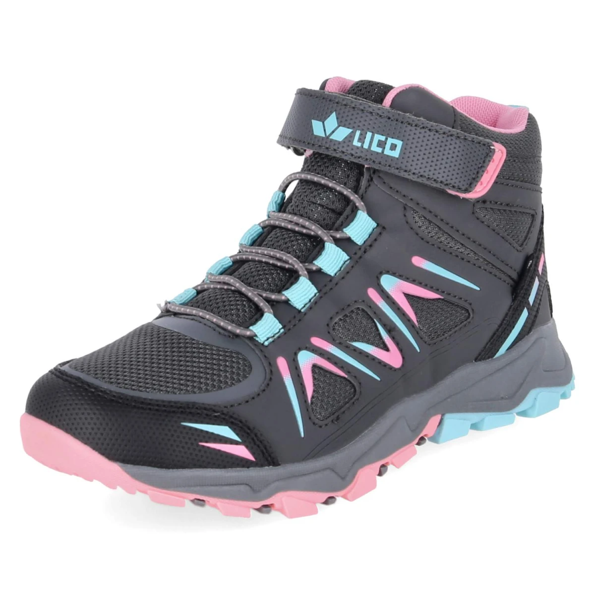 Outdoorboots ALLEN HIGH VS - anthrazit/pink/türkis