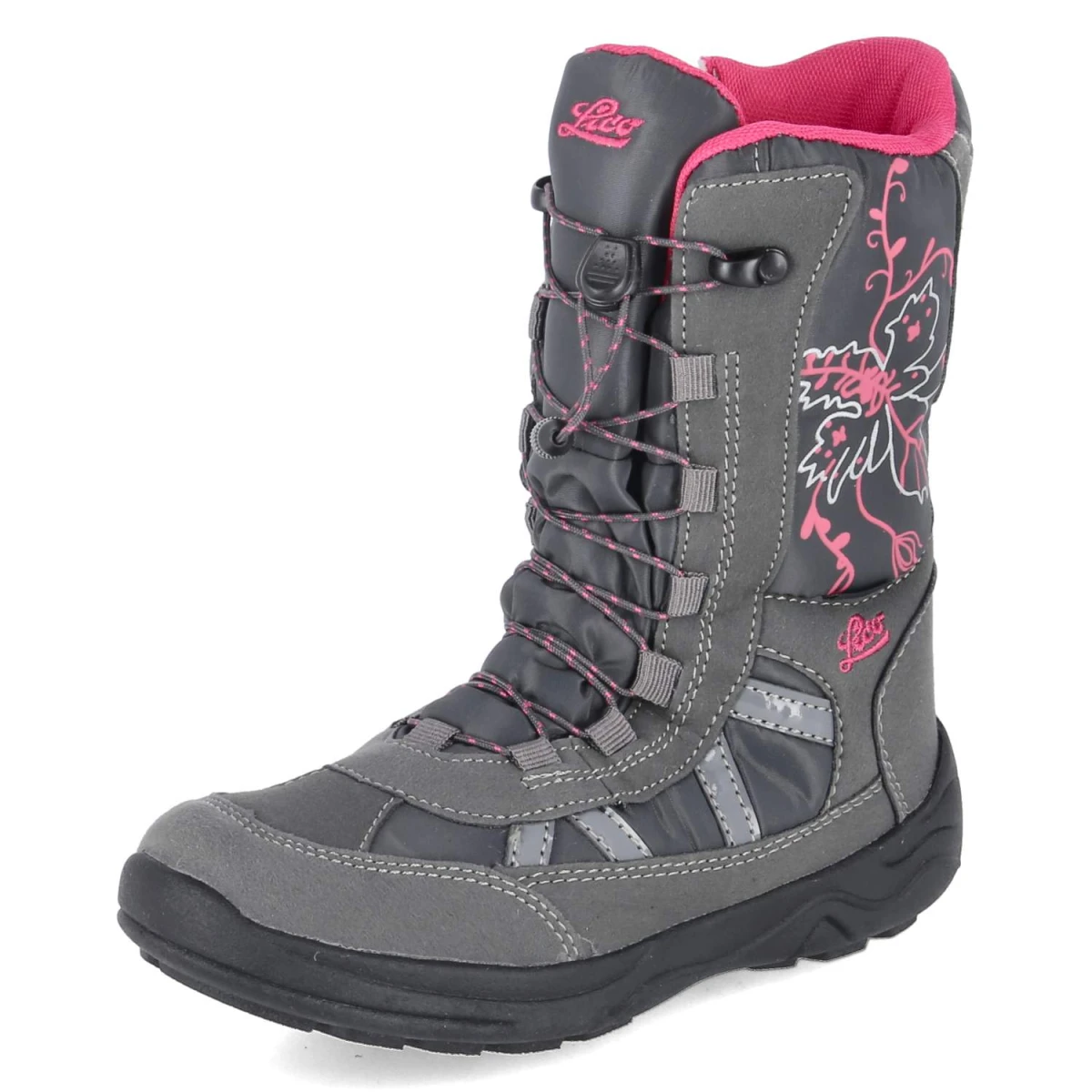 Winterboot ALDINA - grau/pink