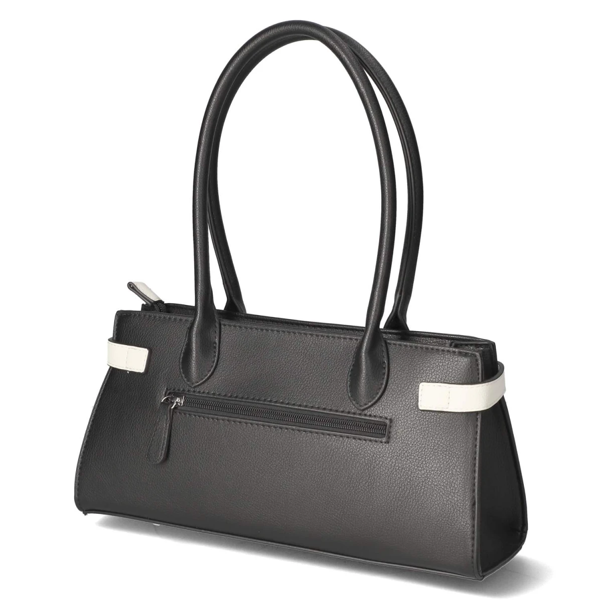 Schultertasche - schwarz/weiß