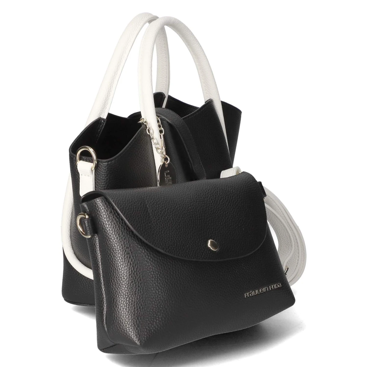 Handtasche - black/white