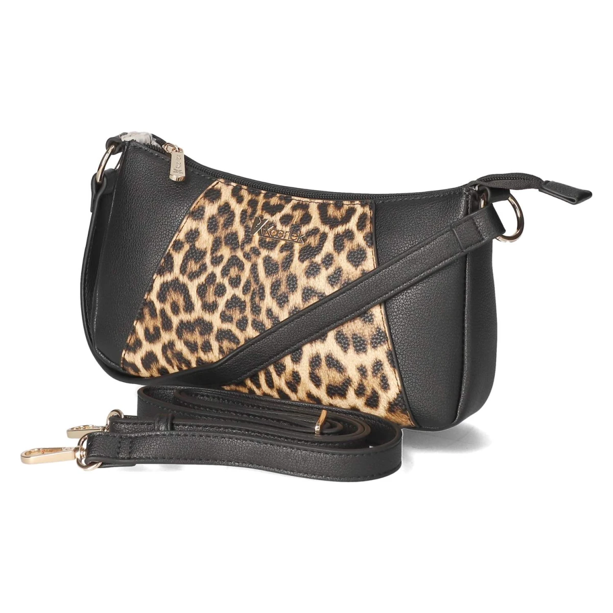 Schultertasche - schwarz/braun